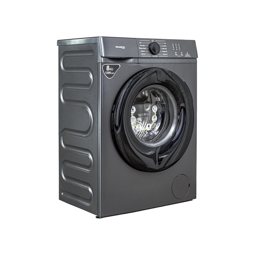 Nasco 8 KG Front Load Washing Machine-NASFL-J8KG-S image 3