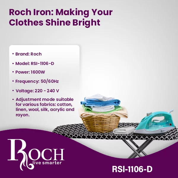 ROCH DRY IRON (RSI-1106-D) (20PC IN CTN) image 2