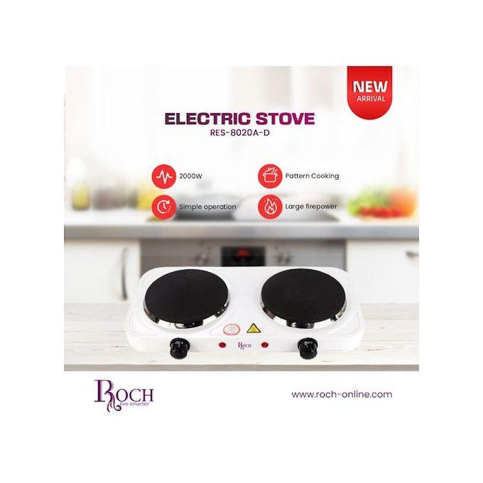 ROCH ELECTRIC STOVE DOUBLE (RES-8020A-D)(6PC IN CTN