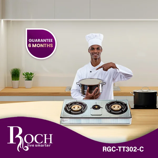 ROCH GAS STOVE 3 BURNER (RGS-8035B3-D)(8PC IN CTN)