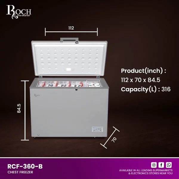 ROCH RCF 360 (316 Ltrs) CHEST FREEZER image 2