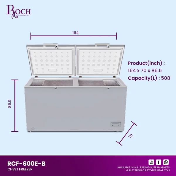 ROCH RCF 600 (508 Ltrs) CHEST FREEZER image 2