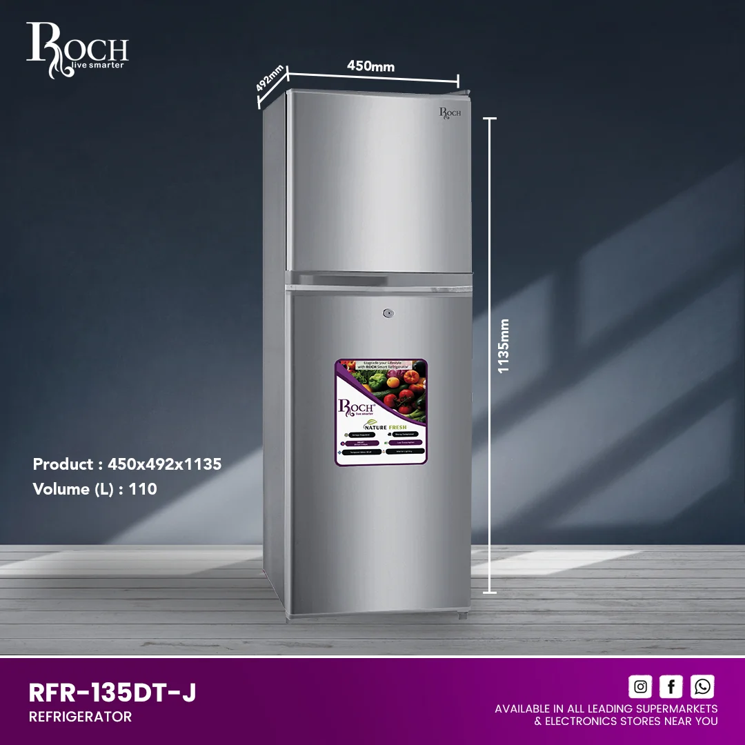 ROCH RFR 110 (80 Ltrs) TABLE TOP DOUBLE DOOR image 3