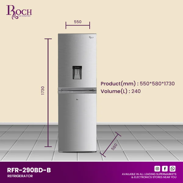 ROCH RFR 290 (246 Ltrs) COMBI FRIDGE image 2