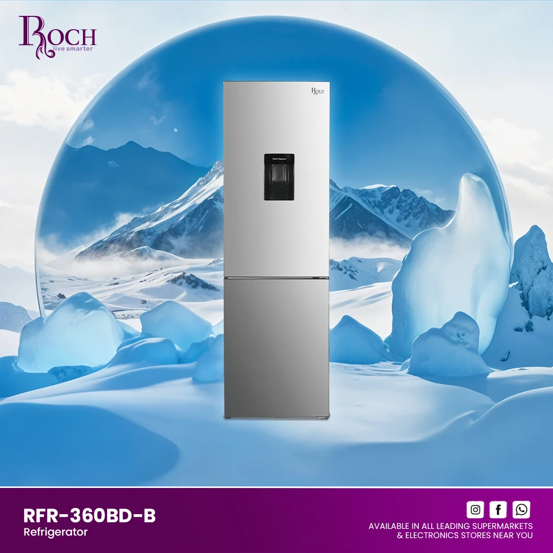 ROCH RFR 360 GLASS (309 Ltrs) TOP FREZEER+ DISPENSER image 2