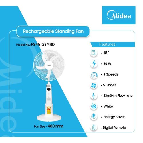 Rechargeable Standing Fan image 3